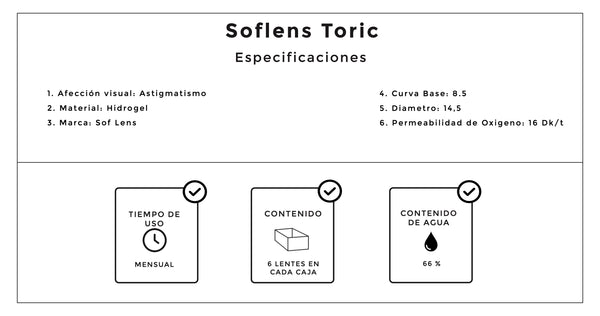 Lentes de contacto online soflens toric